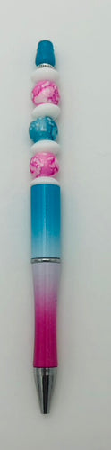 Beaded Pen - Pink and Blue