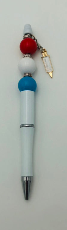 Beaded Pen With Medical Charm