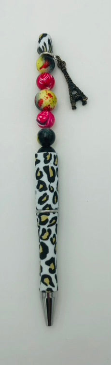Beaded Pen - Leopard