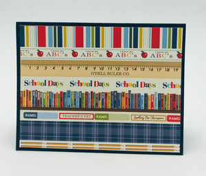 School Theme Note Cards