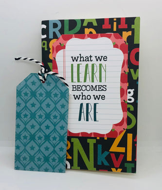 School Themed Mini+ Notebook With Tag Bookmark